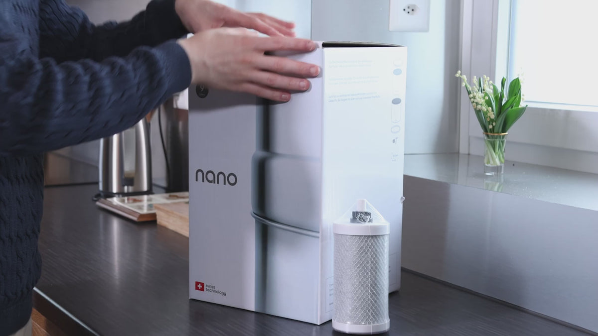 Déballage et installation du filtre à gravité Nano