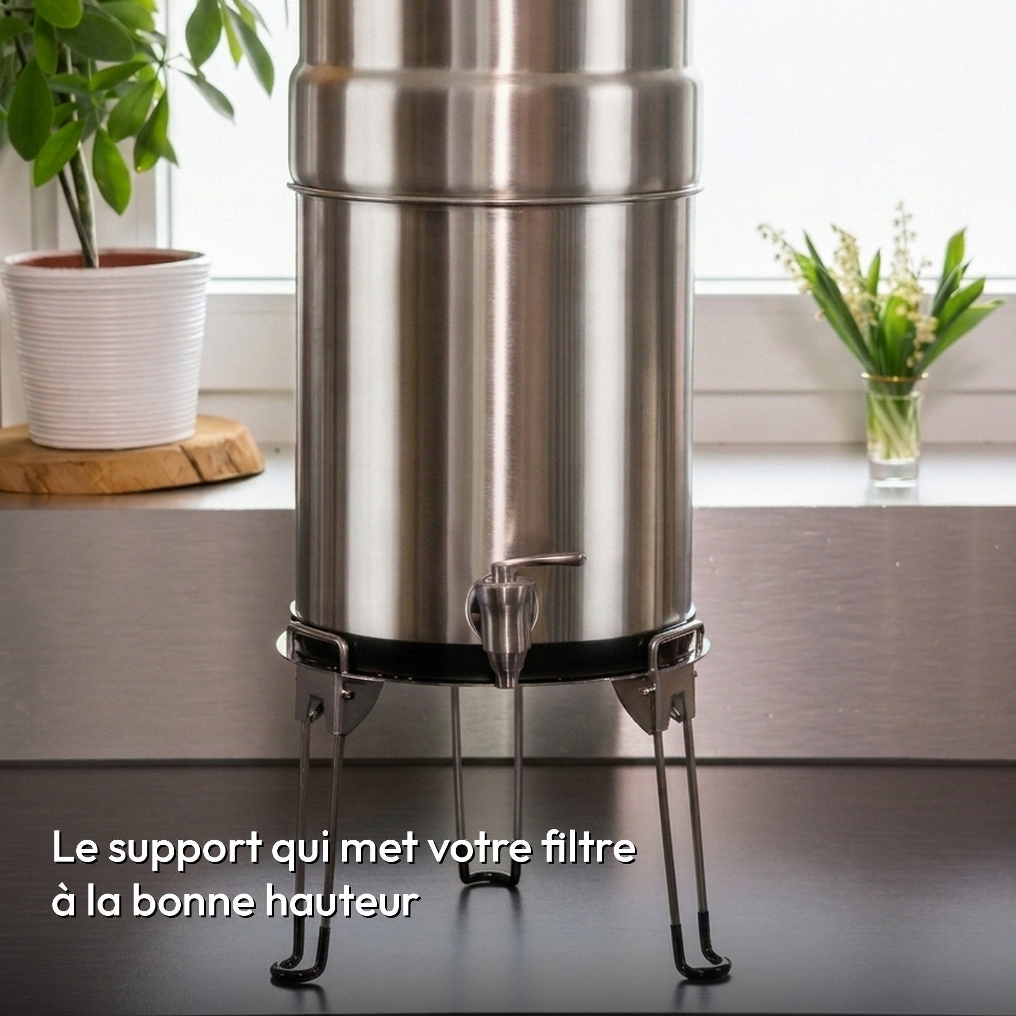 Support en inox avec pieds rabattables - Nano Filter